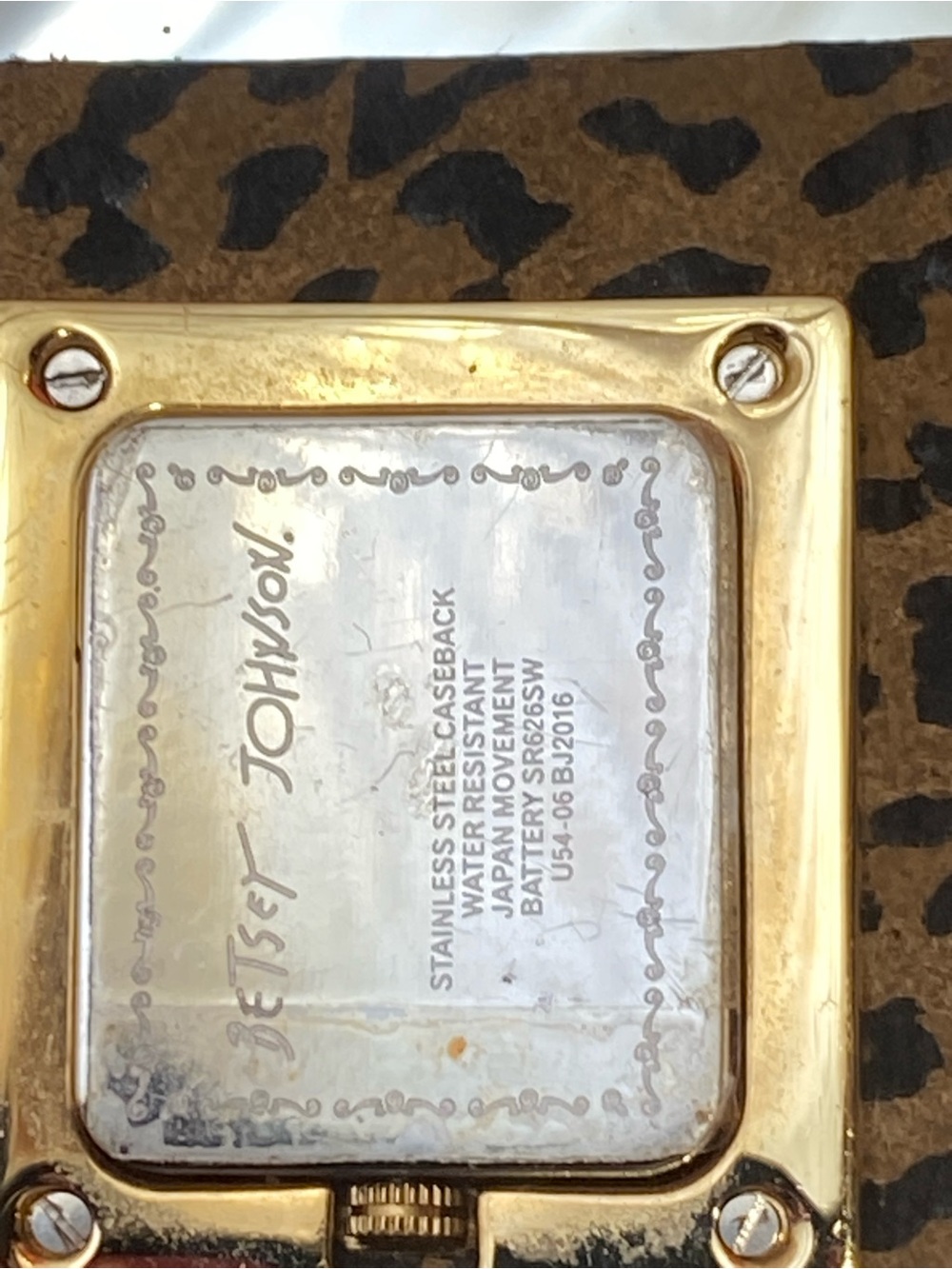 Betsey Johnson Gold Crystal-Studded Bracelet Watch vintage - Picture 9 of 10